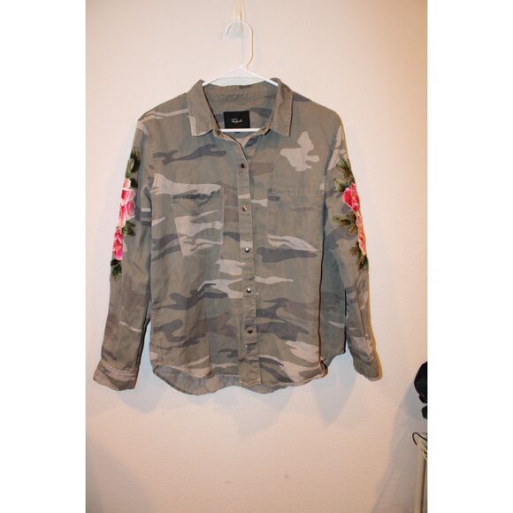 Rails marcel camo sage green size medium with pink floral applique medium - Picture 5 of 14